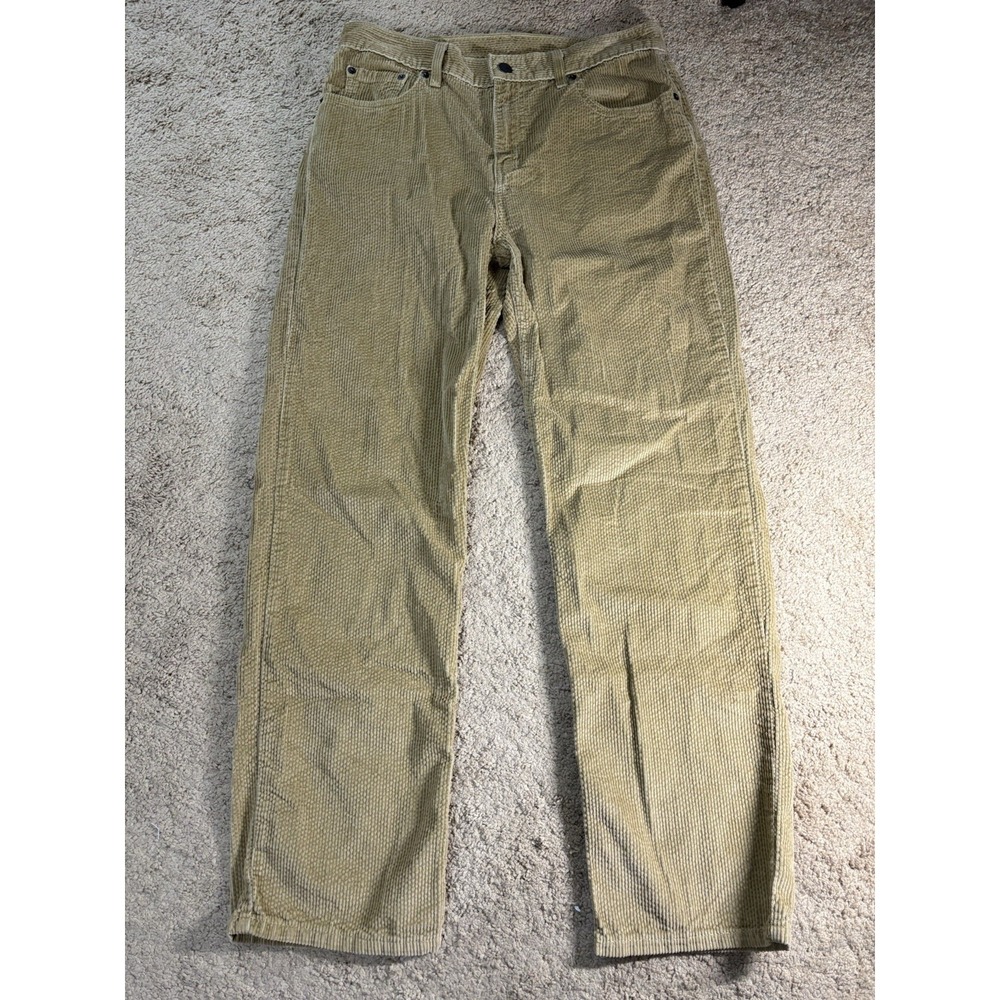 Levis Strauss Corduroy Straight Leg Pants Women W29XL30 High Rise Brown 90s